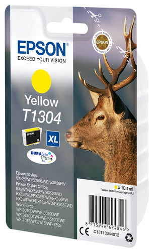 Epson Stag Singlepack Yellow T1304 DURABrite Ultra Ink Epson Stag Singlepack Yellow T1304 DURABrite Ultra Ink